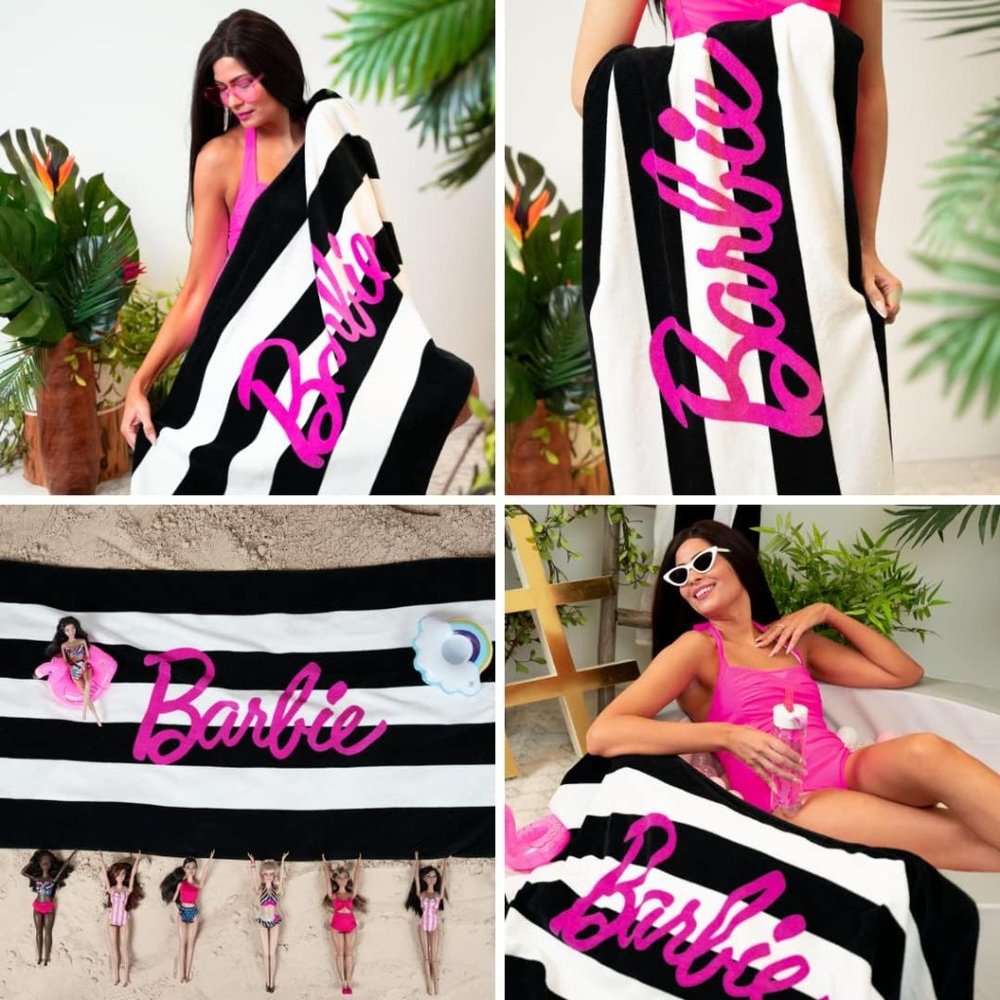 NWT Adorable Barbie Movie Black & White Striped Dress Swimsuit Halloween… - Picture 2 of 16